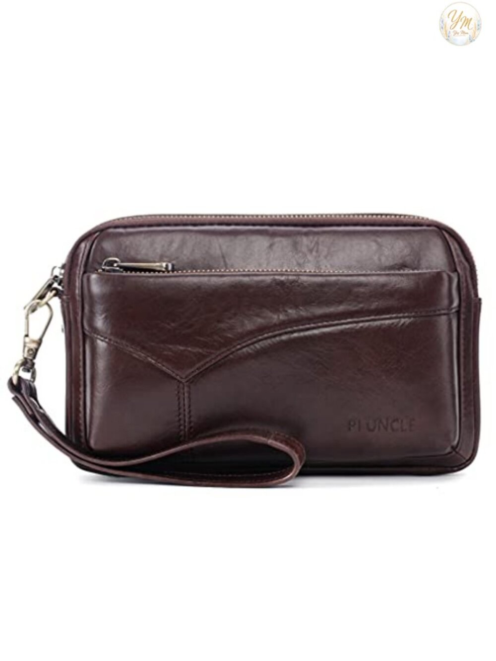 Genuine Leather Clutch Wristlet Wallet Organizer Bag